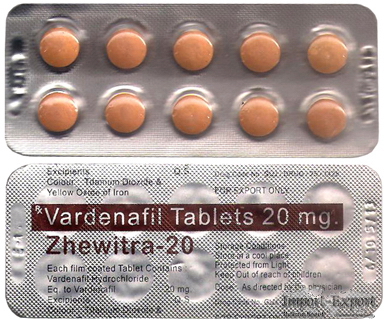 Дженерик Левитра 20 мг. Zhewitra-20