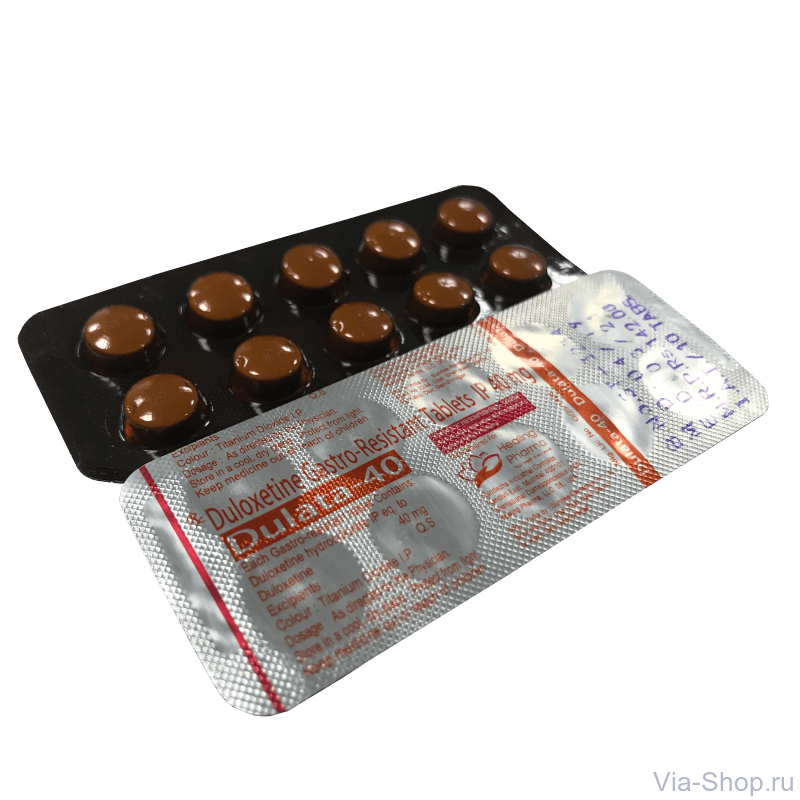 Противопоказания дженерик дулоксетин 40 мг 