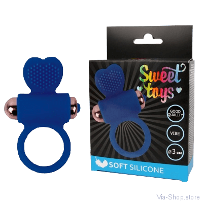 Виброкольцо Sweet toys синее D 3 см